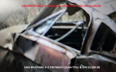 Photo of a 1965 Ford Mustang 2+2 Fastback Fastback for sale